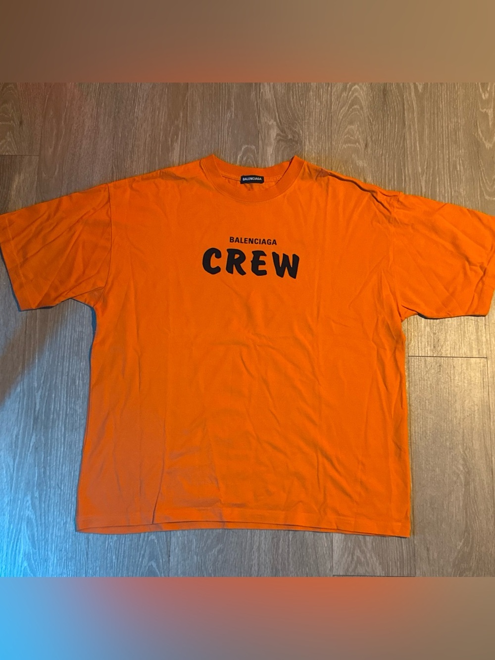 Balenciaga CREW Orange T-Shirt Size M